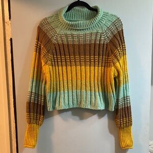 BDG Multicolor Striped Turtleneck Sweater